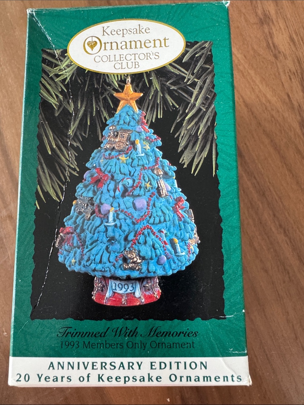 Hallmark Exclusive Blue and Gold Trim Holiday Tree Ornament